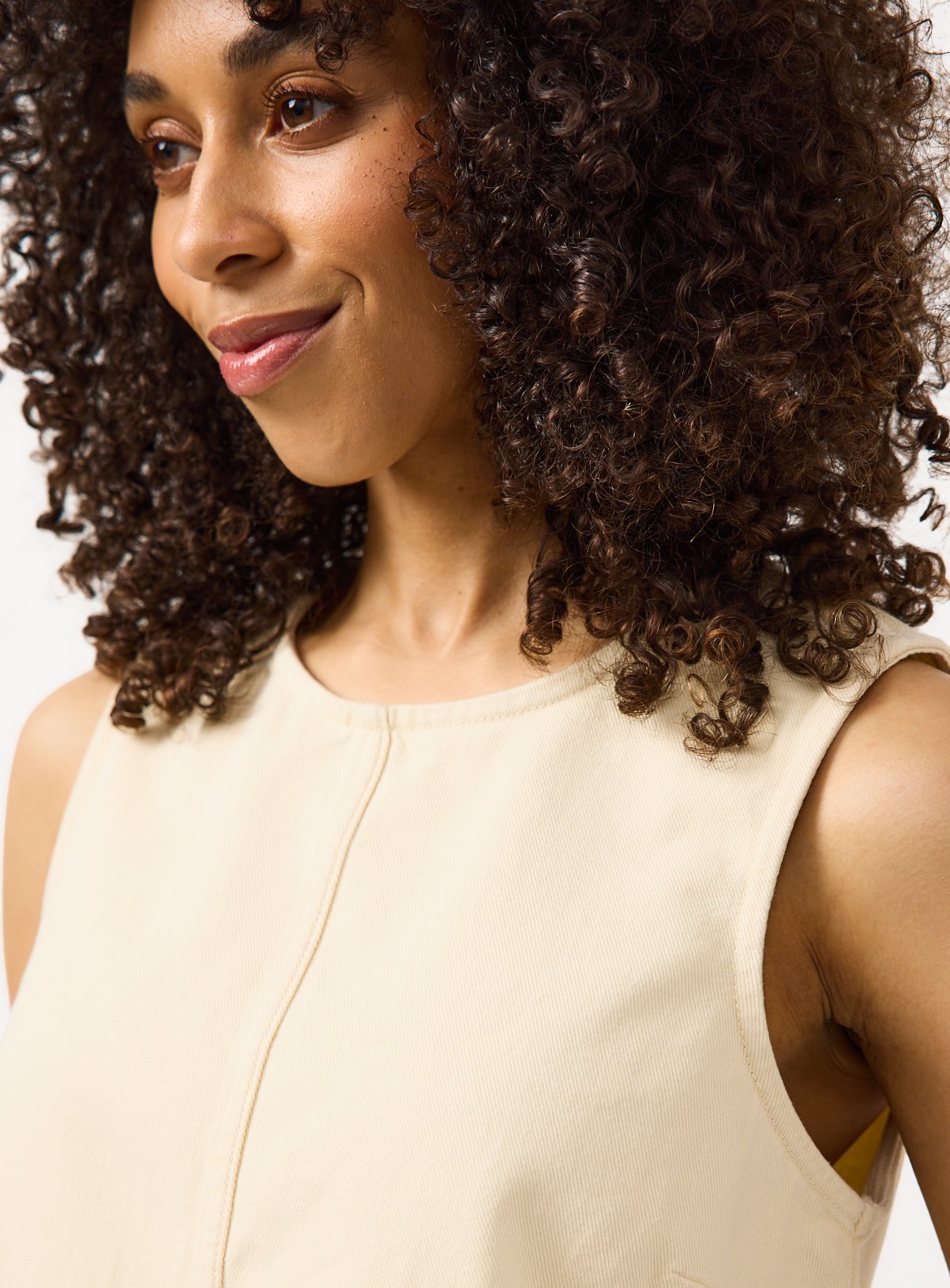 Light Yellow Denim Co-ord Shell Top 12 - Image 3 thumbnail